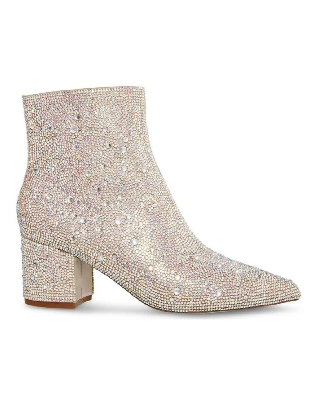 Betsey Johnson Crystal Embellished Ankle Boots - Size 8
